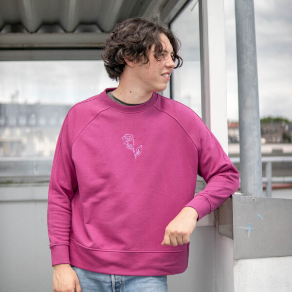 ROSE Sweatshirt by <a href="https://artists.schwupp.cool/@mouna" style="color:#e288a0;text-decoration: underline;">Mouna</a>